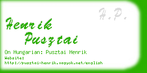 henrik pusztai business card